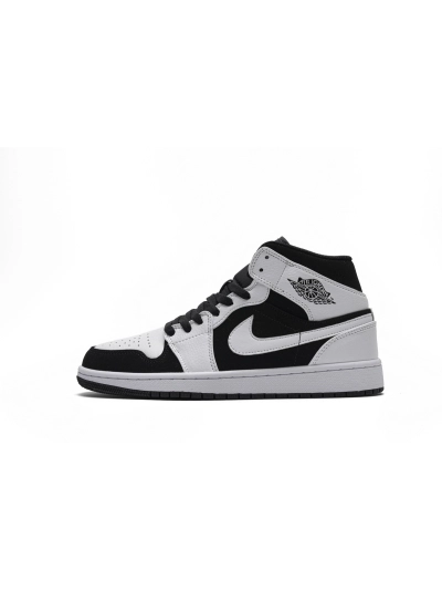 POP  Jordan 1 Mid White Black (GS),554725-113 01