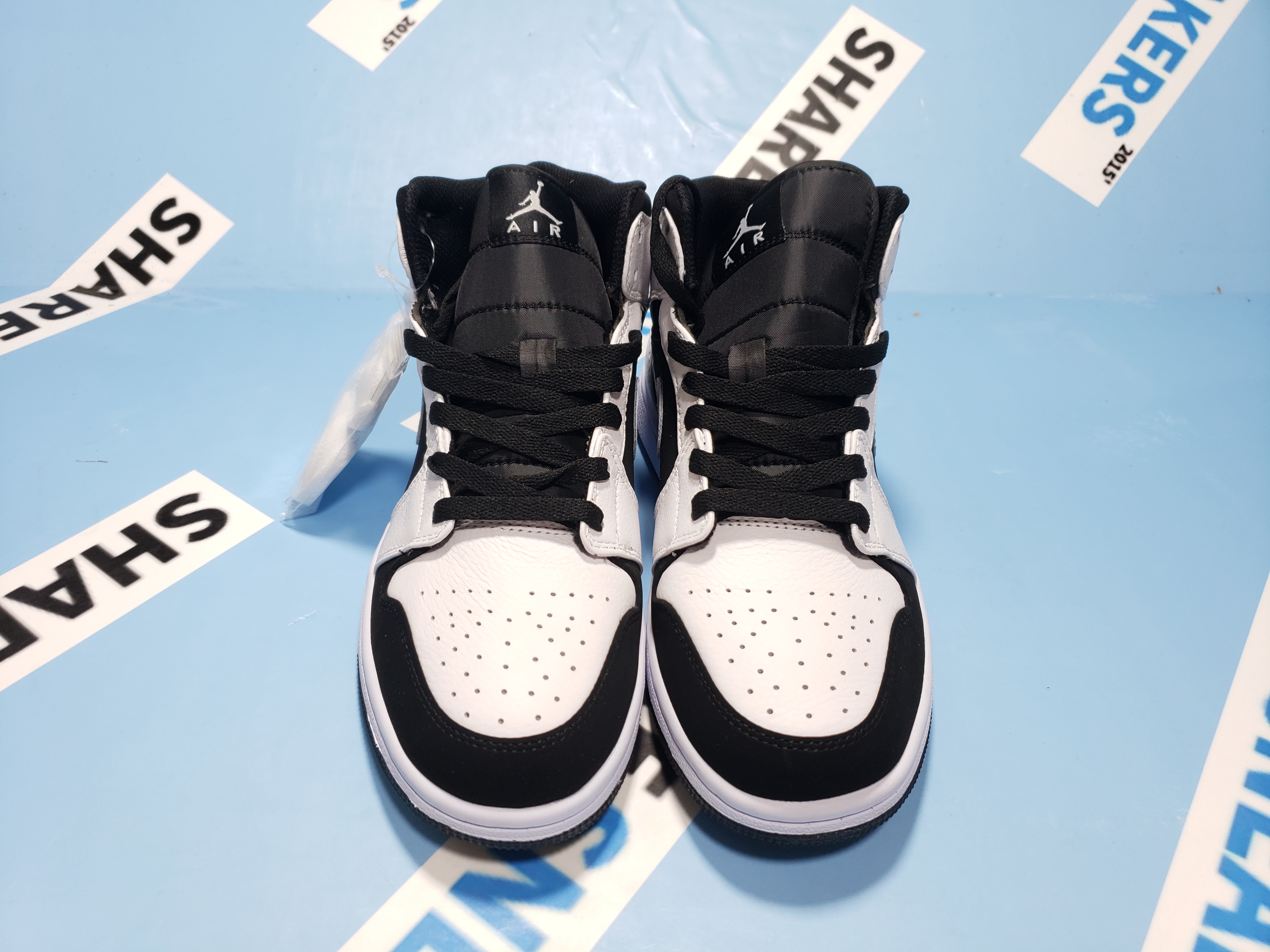 POP  Jordan 1 Mid White Black (GS),554725-113