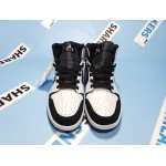 POP Jordan 1 Mid White Black (GS),554725-113