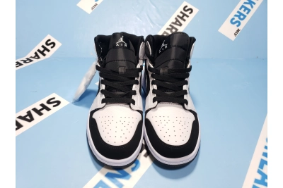 POP  Jordan 1 Mid White Black (GS),554725-113 02