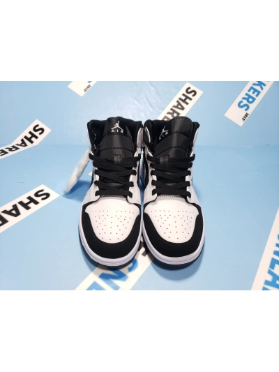 POP  Jordan 1 Mid White Black (GS),554725-113 02