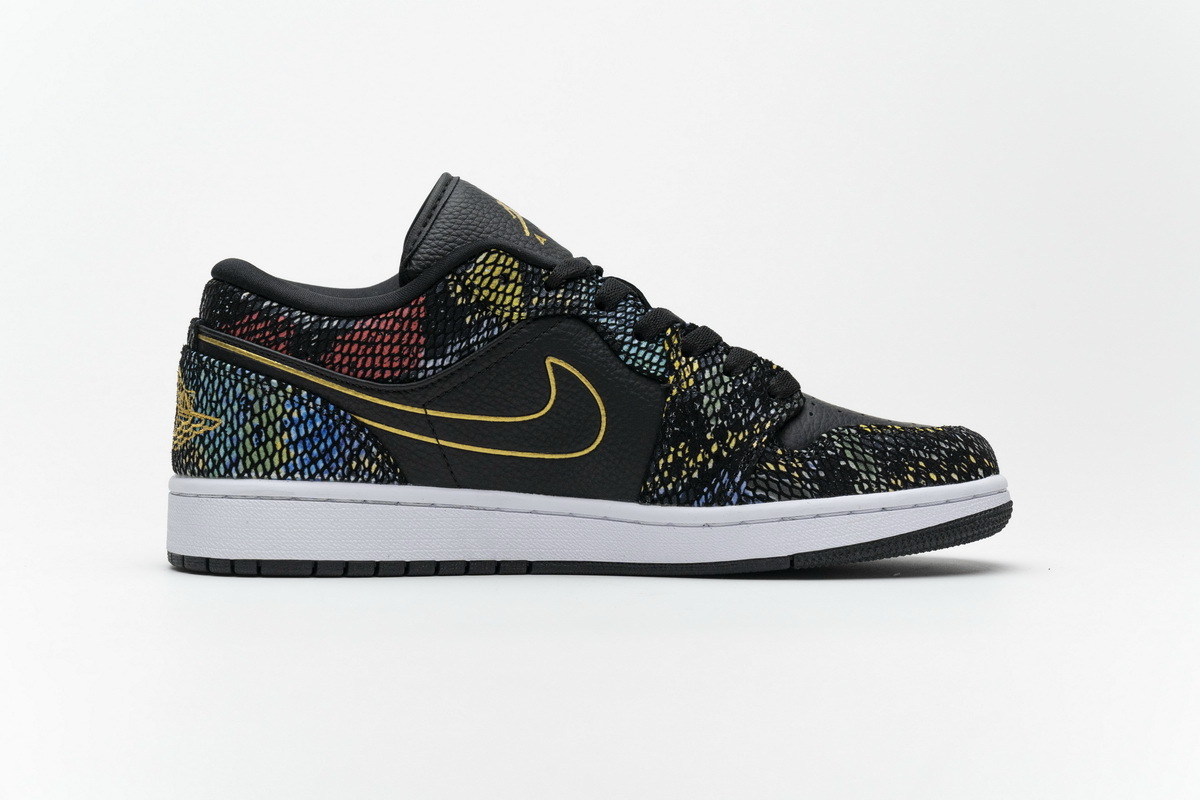 BootsMasterLin Jordan 1 Low Multicolor Snakeskin (W) (2020), CW5580-001 the best replica sneaker 