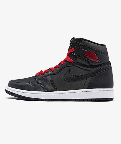 PK God Jordan 1 Retro High Black Satin Gym Red, 555088-060 the best replica sneaker 