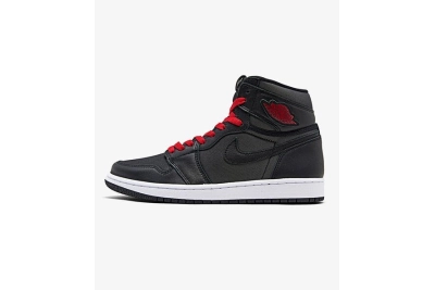 PKGoden  Jordan 1 Retro High Black Satin Gym Red, 555088-060 01