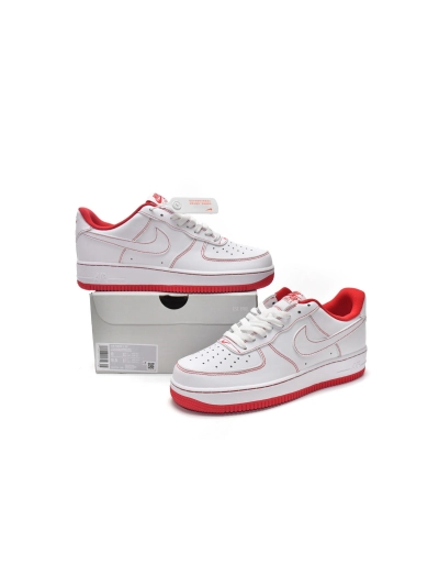 POP  Air Force 1 Low '07 White University Red , CV1724-100 02