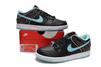 PKGoden  SB Dunk Low Barber Shop - Black, DH7614-001 02