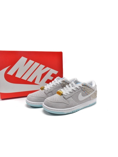 PKGoden  SB Dunk Low Barber Shop - Grey,  DH7614-500 01
