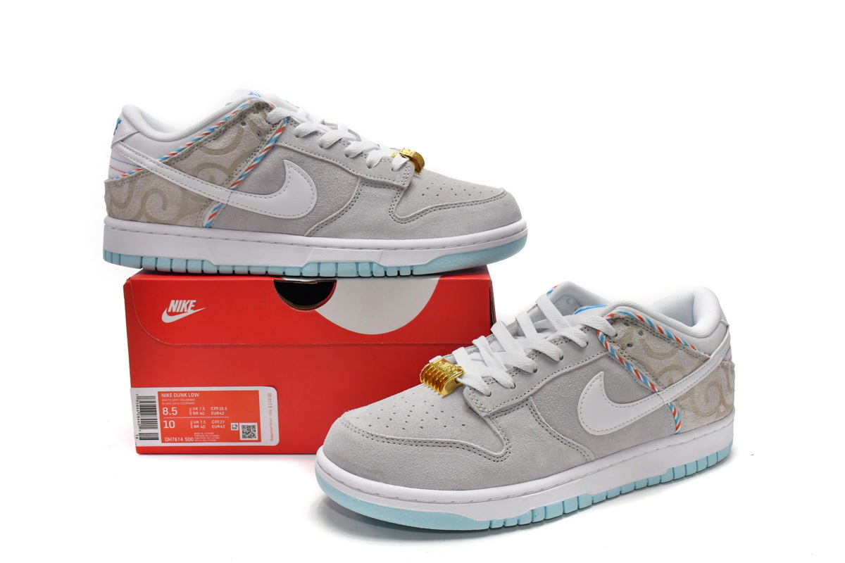PKGoden  SB Dunk Low Barber Shop - Grey,  DH7614-500