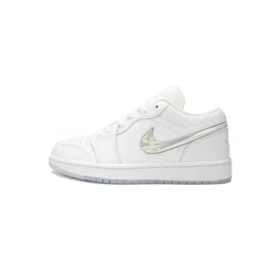 POP Jordan 1 Low GS Glitter Swoosh, FQ9112-100 02