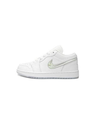 POP Jordan 1 Low GS Glitter Swoosh, FQ9112-100 02