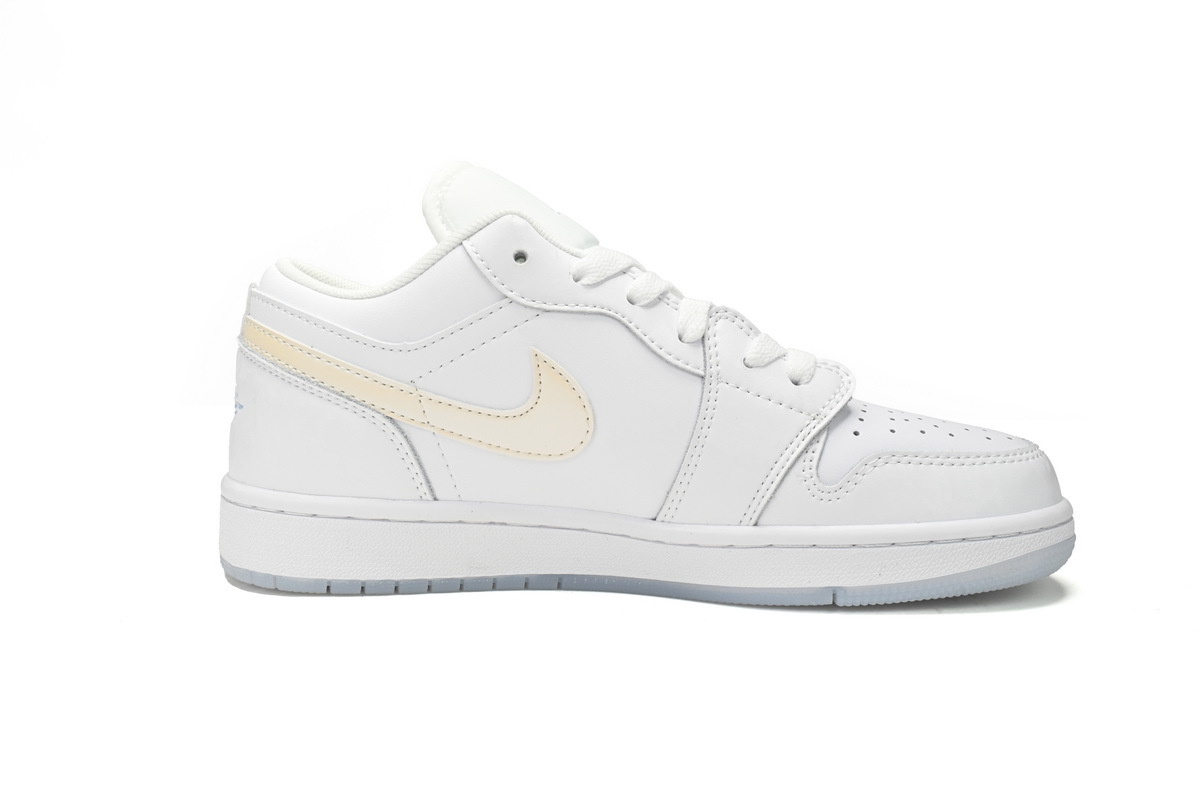 POP Jordan 1 Low GS Glitter Swoosh, FQ9112-100