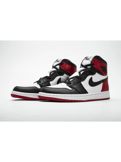 PKGoden  Air Jordan 1 Retro High Satin Black Toe (W),   CD0461-016 01