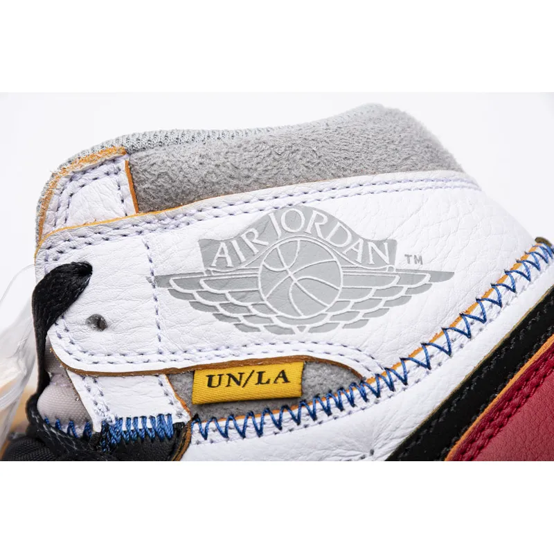 PK God Air Jordan 1 Retro High Union Los Angeles Black Toe, BV1300-106 the best replica sneaker 