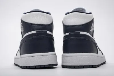 POP  Air Jordan 1 Mid White Metallic Gold Obsidian (GS), 554724-174  02