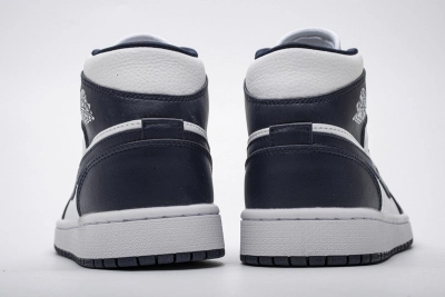 POP  Air Jordan 1 Mid White Metallic Gold Obsidian (GS), 554724-174  02