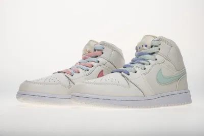 POP  Air Jordan 1 Mid Multi-Color Swoosh Phantom (GS), 555112-035 01