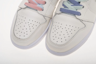 POP  Air Jordan 1 Mid Multi-Color Swoosh Phantom (GS), 555112-035 02