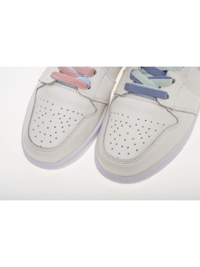 POP  Air Jordan 1 Mid Multi-Color Swoosh Phantom (GS), 555112-035 02