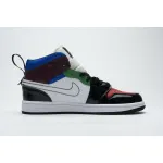 POP  Jordan 1 Mid SE Black White Multi-Color (W), DB5454-001 