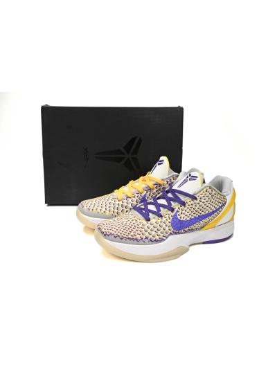 PKGoden  Kobe 6 Protro White Purple Yellow CW2190-105 01