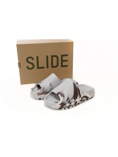 POP Yeezy Slide Enflame Oil Painting White Grey, GZ5553 02