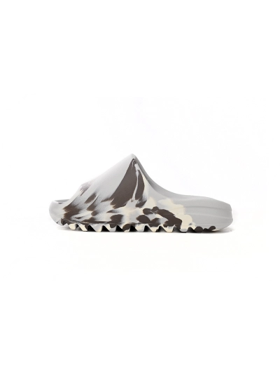 POP Yeezy Slide Enflame Oil Painting White Grey, GZ5553 01