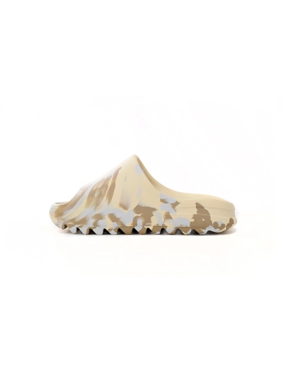 POP Yeezy Slide Enflame Oil Painting White Yellow, GW1932 01