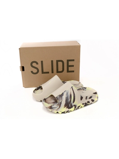 POP Yeezy Slide Enflame Oil Painting Ink Yellow, FZ5899 02