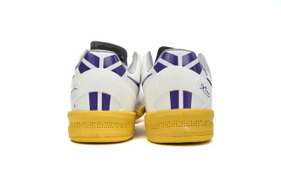 PKGoden  Kobe 8 Low White/Purple-Yellow 555035-101 02