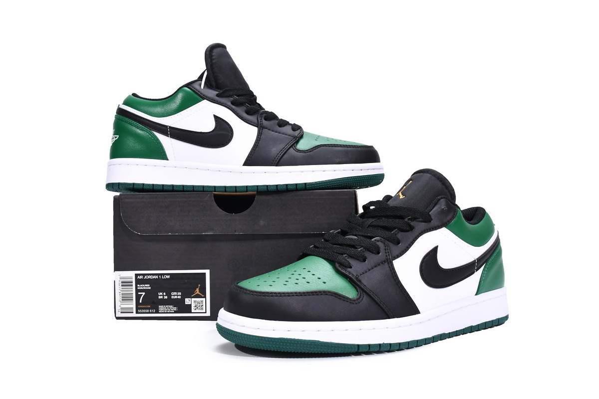 POP Jordan 1 low Green Toe, 553558-371