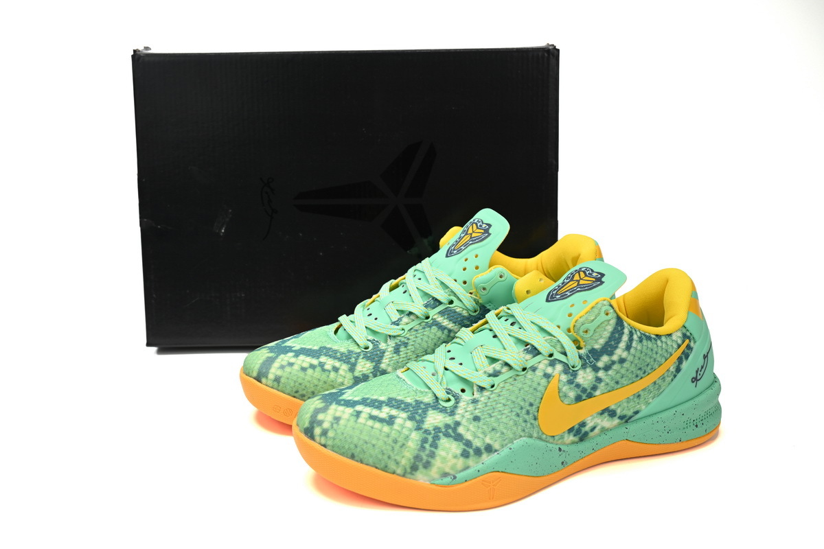 PKGoden  Kobe 8 System Green Glow Laser Orange 555035-304