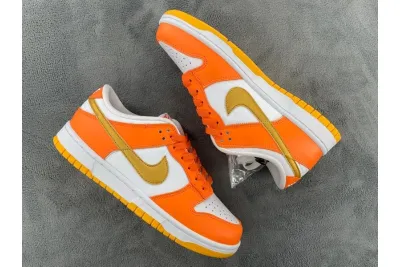 PKGoden  Dunk SB Low White/Orange Blaze-Gold, CU1726-002 01