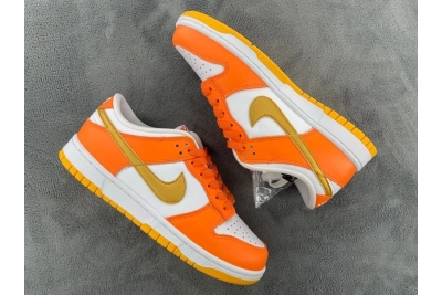 PKGoden  Dunk SB Low White/Orange Blaze-Gold, CU1726-002 01