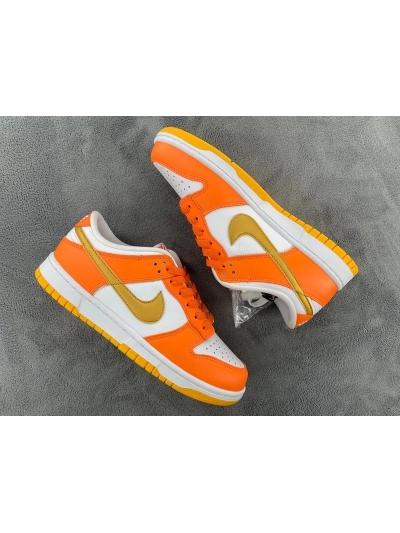 PKGoden  Dunk SB Low White/Orange Blaze-Gold, CU1726-002 01