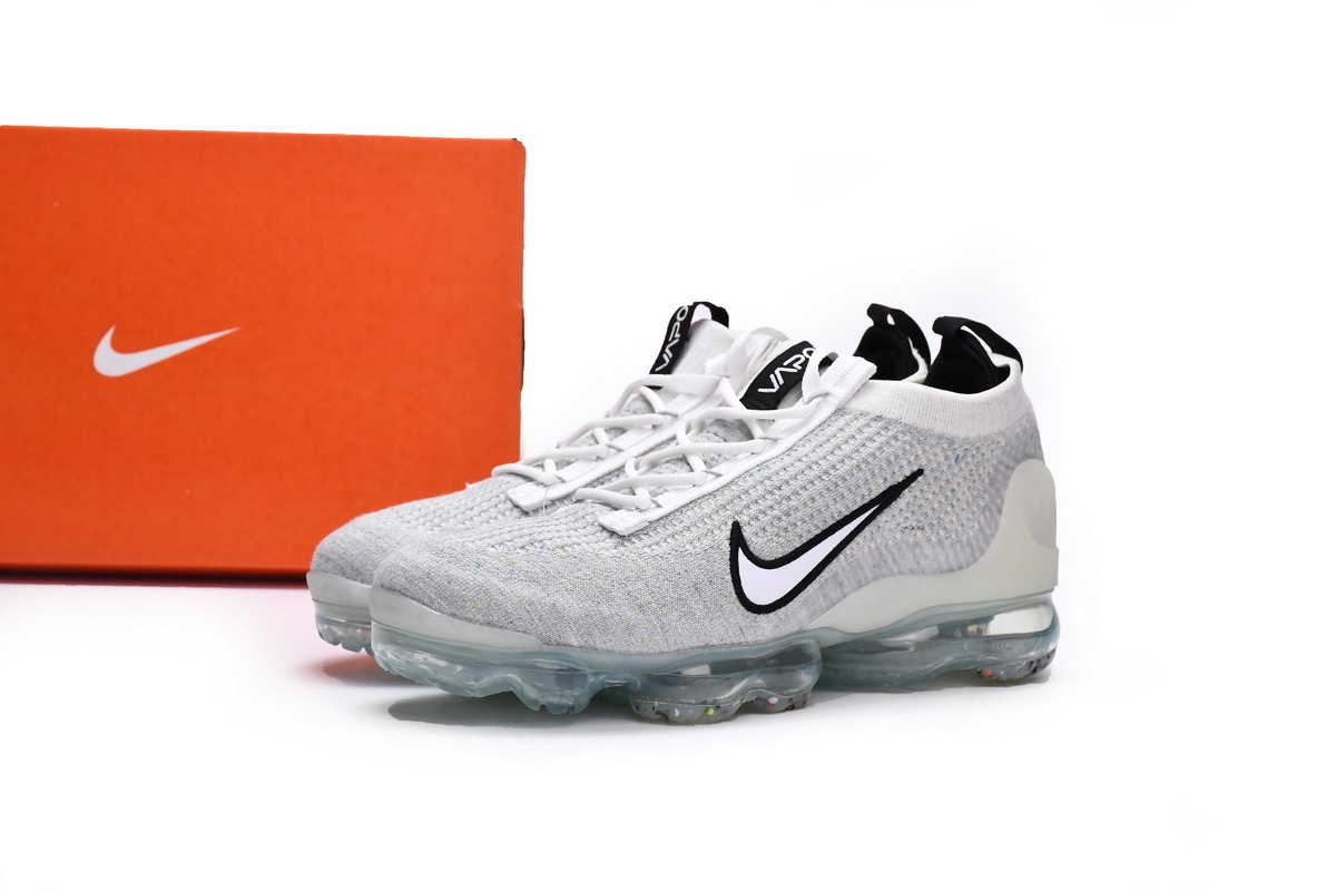 PKGoden  Air VaporMax 2021 FK White Black Metallic Silver, DH4084-100