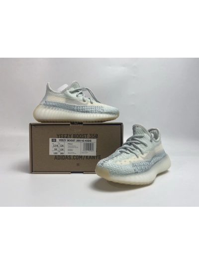 POP  KIDS Yeezy Boost 350 V2 Cloud White Reflective, FT5317    02