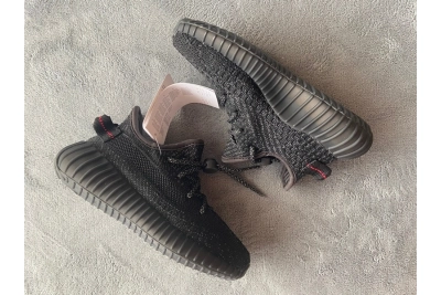 POP  KIDS Yeezy Boost 350 V2 Black Reflective , FU9007    01