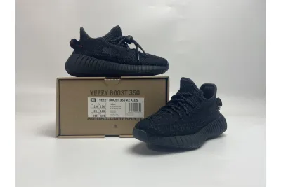 POP  KIDS Yeezy Boost 350 V2 Black Reflective , FU9007    02