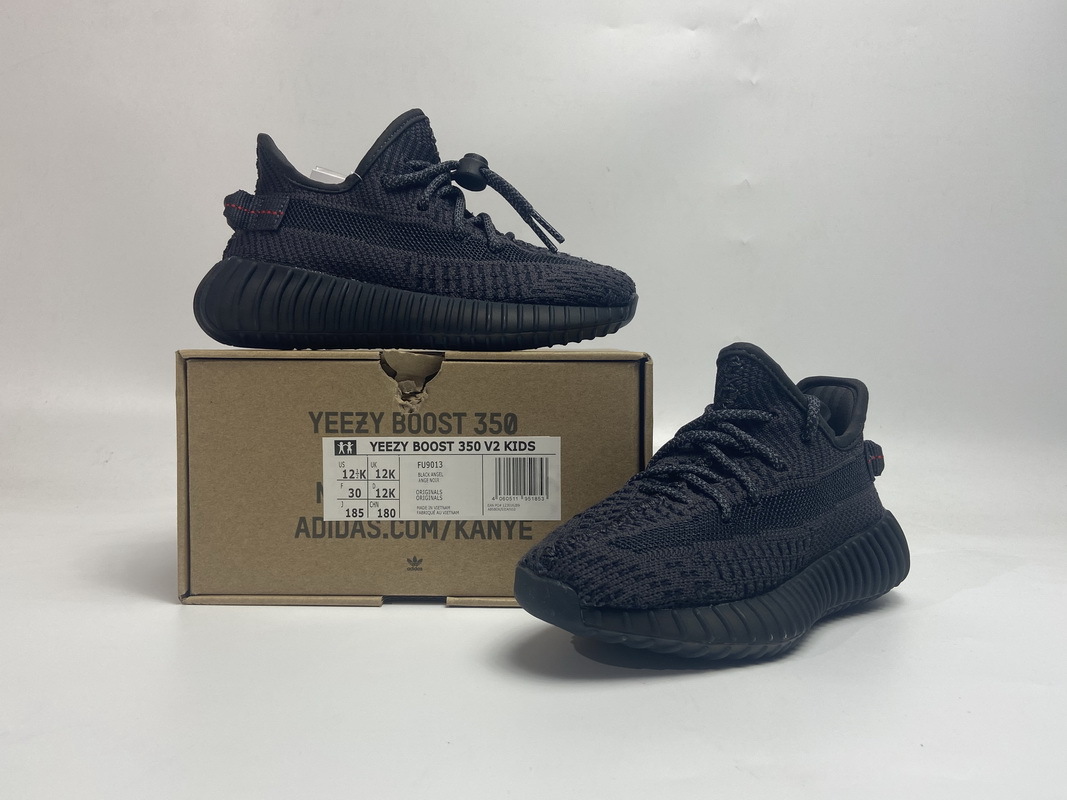 POP  KIDS Yeezy Boost 350 V2 Black , FU9013