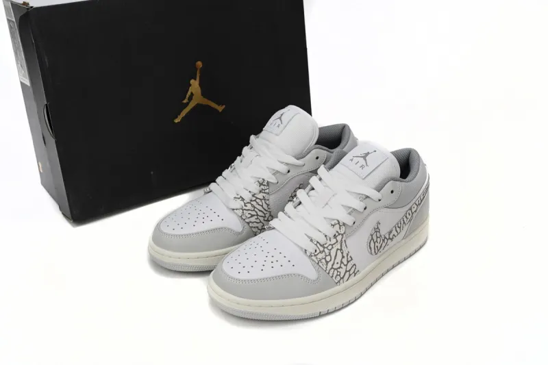 POP Jordan 1 Low PRM Smoke Grey Elephant, DH4269-100