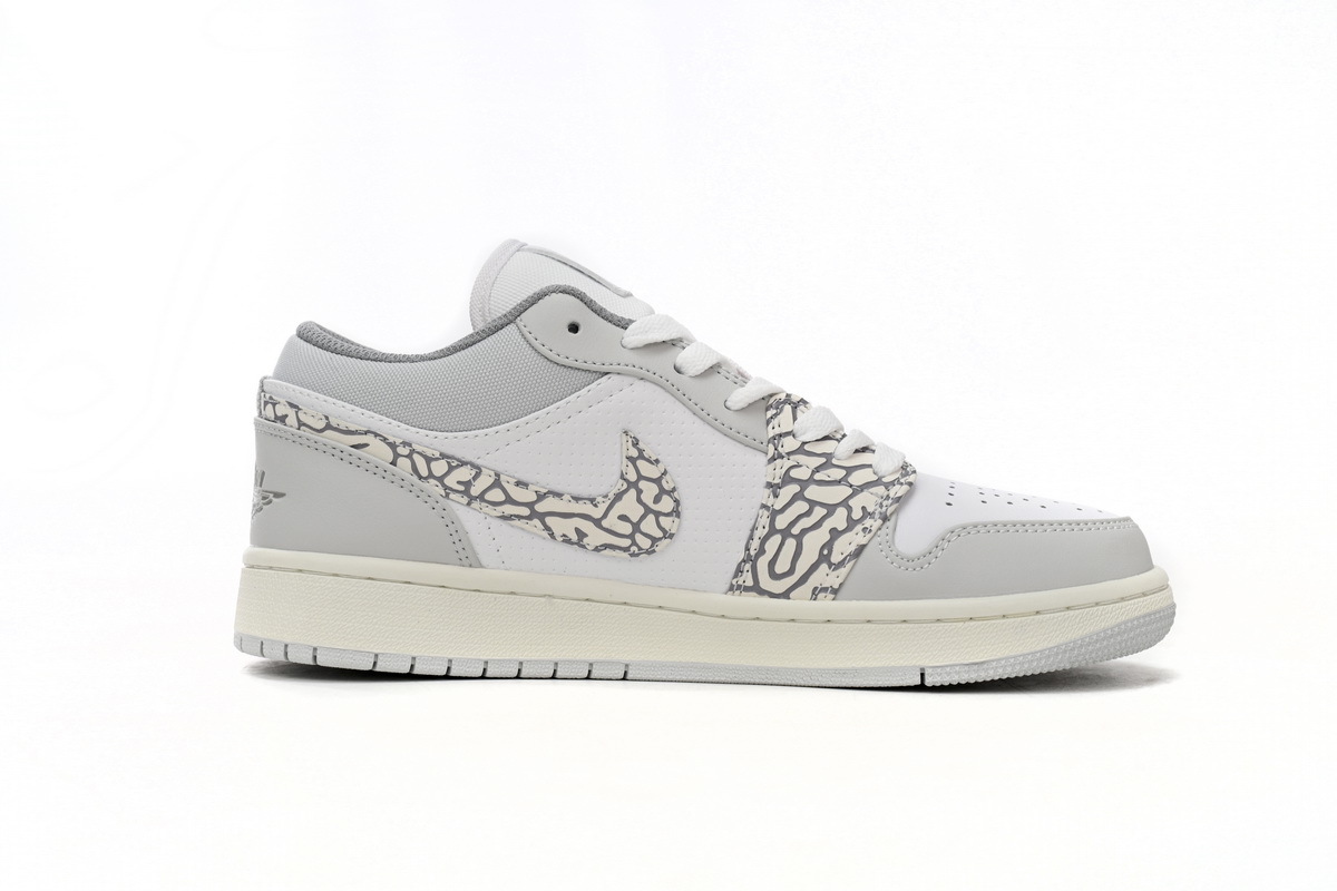POP Jordan 1 Low PRM Smoke Grey Elephant, DH4269-100