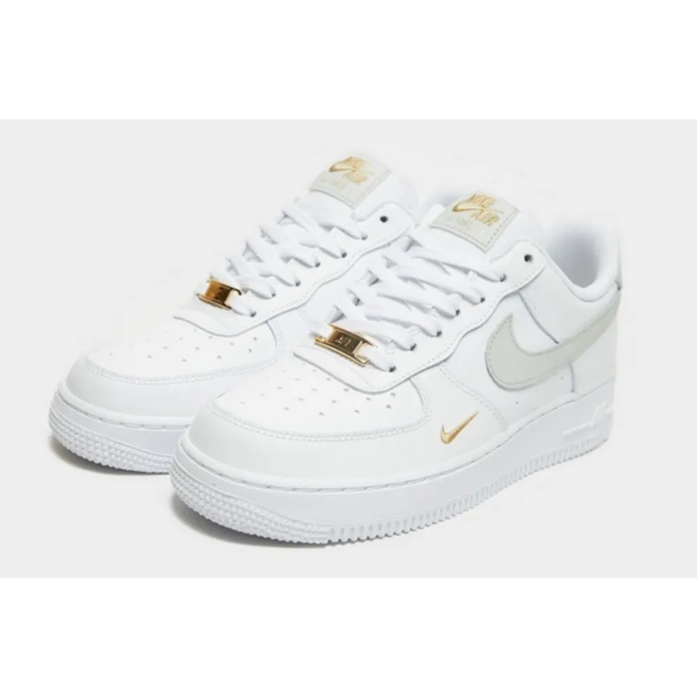 POP  air force 1 white grey gold