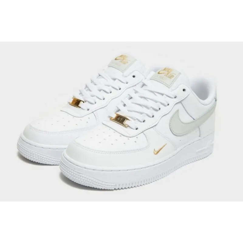 POP air force 1 white grey gold