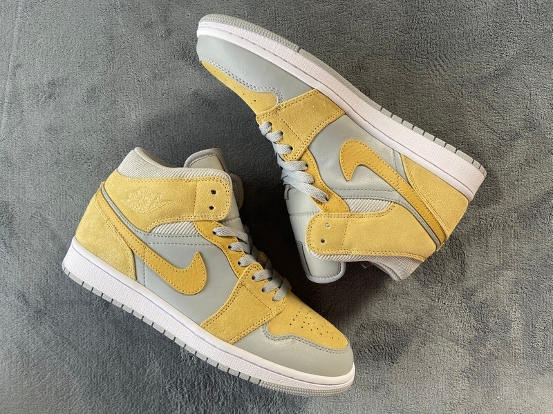 POP  Jordan 1 Mid Mixed Textures Yellow, DA4666-001