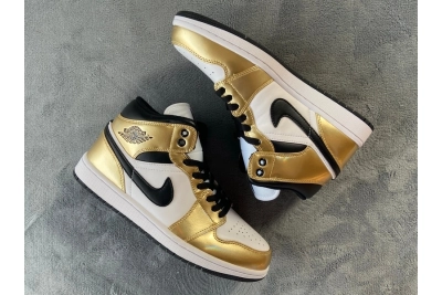 POP  Jordan 1 Mid SE Metallic Gold, DC1419-700 01