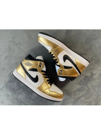 POP  Jordan 1 Mid SE Metallic Gold, DC1419-700 01