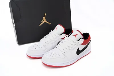 POP Jordan 1 Low White University Red Black, 553558-118 01