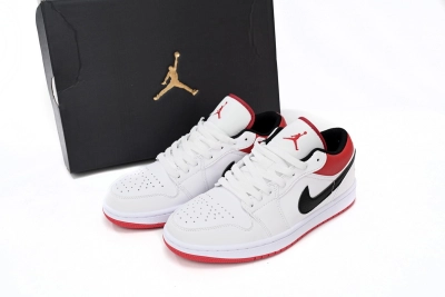 POP Jordan 1 Low White University Red Black, 553558-118 01