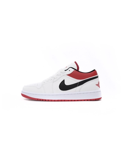 POP Jordan 1 Low White University Red Black, 553558-118 02