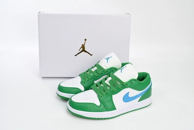 POP Jordan 1 Low Lucky Green Aquatone, DC0774-304 01